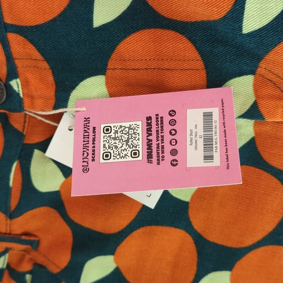 ๐ Lucy & Yak Parker Twill Shorts in Otis ๐. NWT. Print sold out online. - Picture 7 of 10